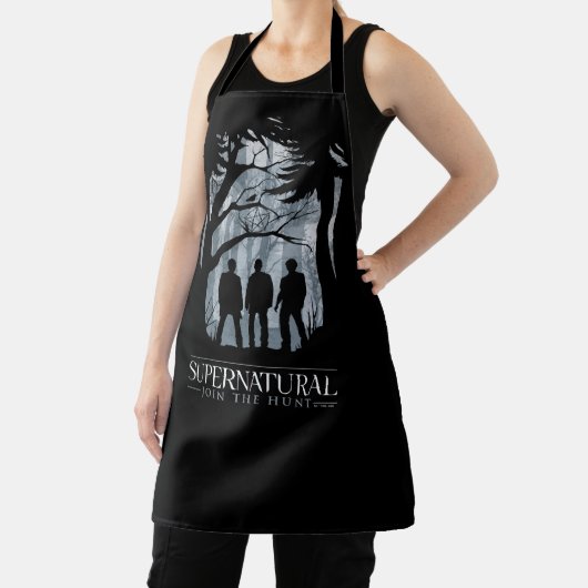 Bovennatuurlijk bos silhouet grafisch schort (Insitu)