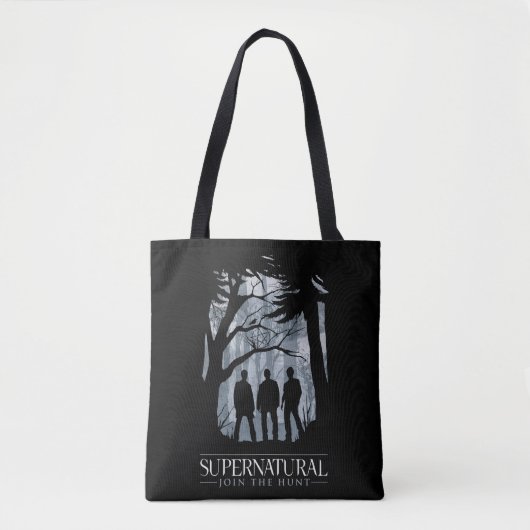 Bovennatuurlijk bos silhouet grafisch tote bag (Voorkant)