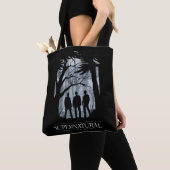 Bovennatuurlijk bos silhouet grafisch tote bag (Dichtbij)
