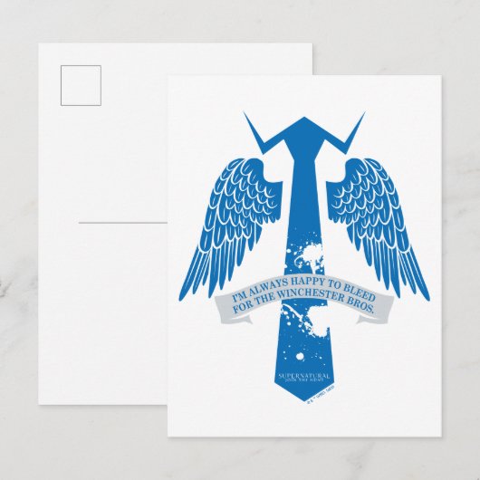 Bovennatuurlijk Castiel Stropdas Quote Graphic Briefkaart (Voorkant / Achterkant)