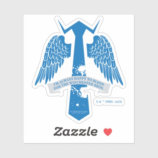 Bovennatuurlijk Castiel Stropdas Quote Graphic Sticker (Vel)