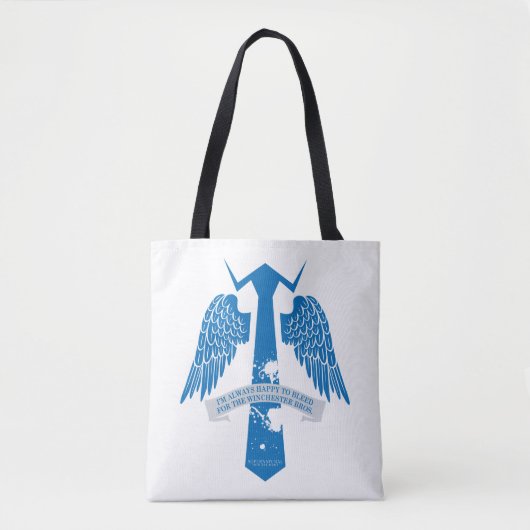 Bovennatuurlijk Castiel Stropdas Quote Graphic Tote Bag (Voorkant)