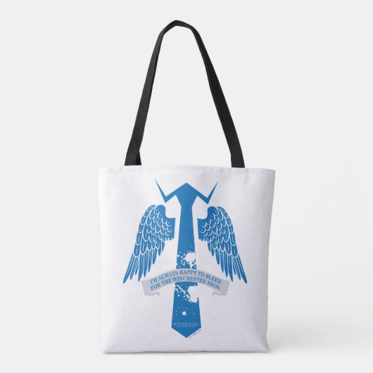 Bovennatuurlijk Castiel Stropdas Quote Graphic Tote Bag (Achterkant)
