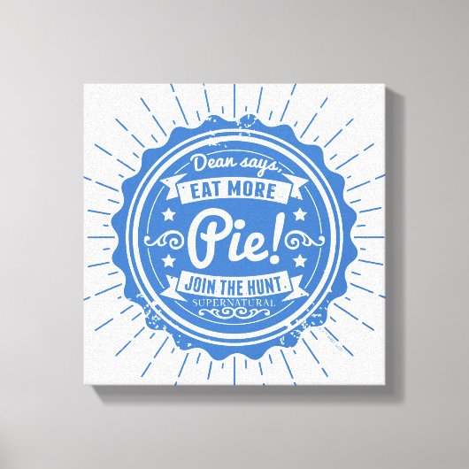 Bovennatuurlijk "Dean zegt eet meer taart!" Canvas Afdruk (Voorkant)