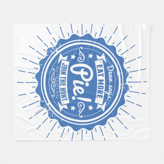 Bovennatuurlijk "Dean zegt eet meer taart!" Fleece Deken (Voorkant (Horizontaal))