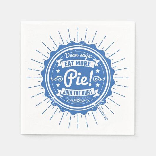 Bovennatuurlijk "Dean zegt eet meer taart!" Servet (Voorkant)