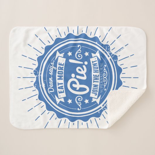 Bovennatuurlijk "Dean zegt eet meer taart!" Sherpa Deken (Voorkant (horizontaal))