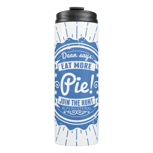 Bovennatuurlijk "Dean zegt eet meer taart!" Thermosbeker (Voorkant)