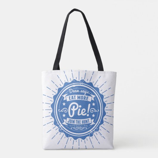 Bovennatuurlijk "Dean zegt eet meer taart!" Tote Bag (Achterkant)