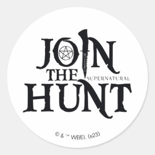 Bovennatuurlijk "Doe mee met de jacht" Ronde Sticker