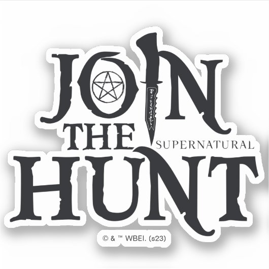 Bovennatuurlijk "Doe mee met de jacht" Sticker (Voorkant)
