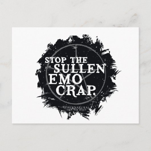 bovennatuurlijk "emo" citaat briefkaart (Voorkant)