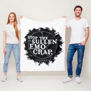 bovennatuurlijk "emo" citaat fleece deken