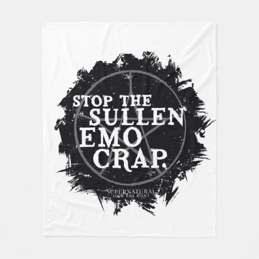 bovennatuurlijk "emo" citaat fleece deken (Voorkant)