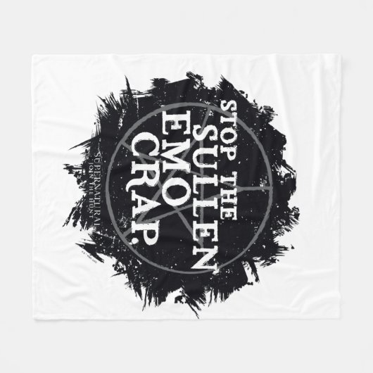 bovennatuurlijk "emo" citaat fleece deken (Voorkant (Horizontaal))