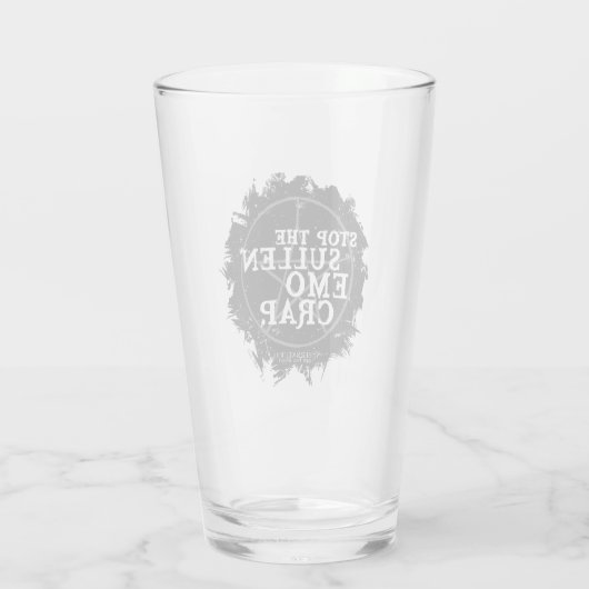 bovennatuurlijk "emo" citaat glas (Achterkant)