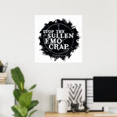 bovennatuurlijk "emo" citaat poster (Thuiskantoor)