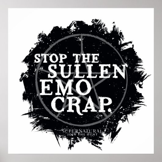 bovennatuurlijk "emo" citaat poster (Voorkant)