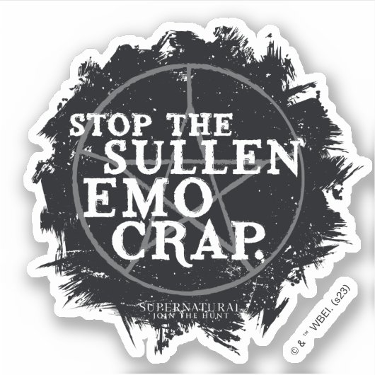 bovennatuurlijk "emo" citaat sticker (Voorkant)