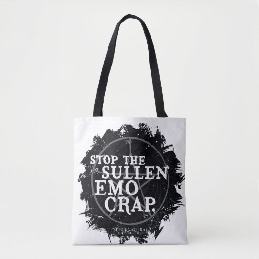 bovennatuurlijk "emo" citaat tote bag (Voorkant)
