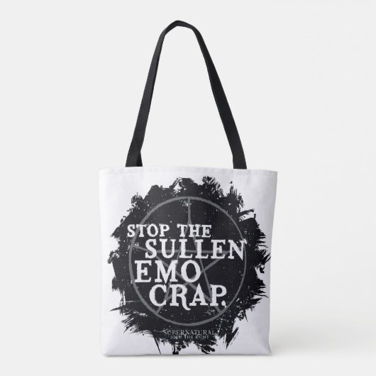 bovennatuurlijk "emo" citaat tote bag (Achterkant)