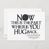 Bovennatuurlijk "Knuffel terug" citaat Briefkaart (Voorkant / Achterkant)