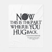 Bovennatuurlijk "Knuffel terug" citaat Fleece Deken (Voorkant)