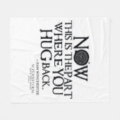 Bovennatuurlijk "Knuffel terug" citaat Fleece Deken (Voorkant (Horizontaal))