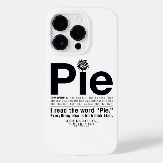 Bovennatuurlijk "Pie"-citaat Case-Mate iPhone Case (Achterkant)