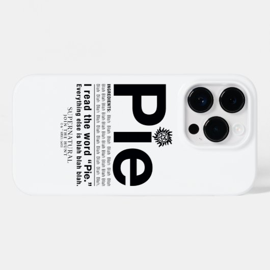 Bovennatuurlijk "Pie"-citaat Case-Mate iPhone Case (Achterkant (horizontaal))