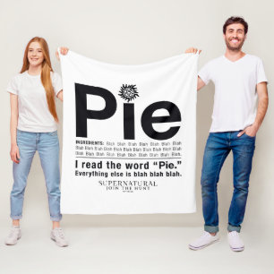 Bovennatuurlijk "Pie"-citaat Fleece Deken
