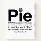 Bovennatuurlijk "Pie"-citaat Notitieboek (Achterkant)