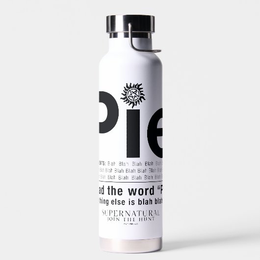 Bovennatuurlijk "Pie"-citaat Waterfles (Links)