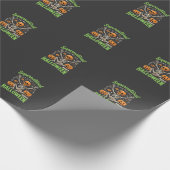 Bovennatuurlijk skelet Halloween Vectorontwerp_1 Cadeaupapier (Hoek)