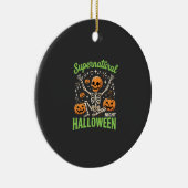 Bovennatuurlijk skelet Halloween Vectorontwerp_1 Keramisch Ornament (Rechts)