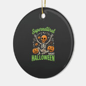 Bovennatuurlijk skelet Halloween Vectorontwerp_1 Keramisch Ornament (Links)