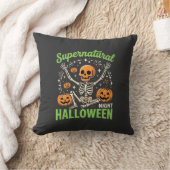 Bovennatuurlijk skelet Halloween Vectorontwerp_1 Kussen (Deken)