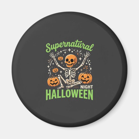 Bovennatuurlijk skelet Halloween Vectorontwerp_1 Magneet (Voorkant)