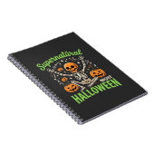 Bovennatuurlijk skelet Halloween Vectorontwerp_1 Notitieboek (Rechterzijde)