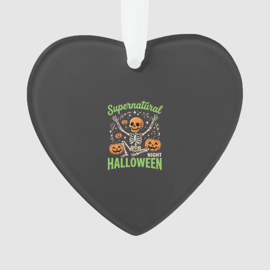Bovennatuurlijk skelet Halloween Vectorontwerp_1 Ornament (voorkant)