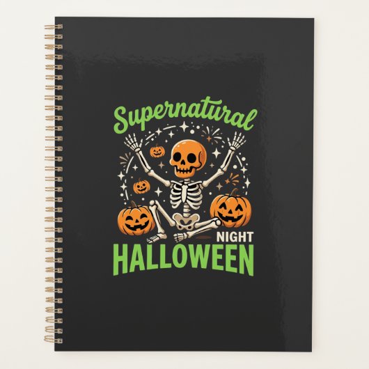 Bovennatuurlijk skelet Halloween Vectorontwerp_1 Planner (Voorkant)