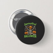 Bovennatuurlijk skelet Halloween Vectorontwerp_1 Ronde Button 5,7 Cm (Voorkant /achterkant)
