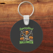 Bovennatuurlijk skelet Halloween Vectorontwerp_1 Sleutelhanger (Voorkant)