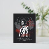 Bovennatuurlijke Castiel Graffiti Graphic Briefkaart (Staand voorkant)
