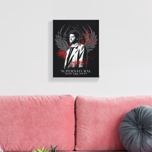 Bovennatuurlijke Castiel Graffiti Graphic Canvas Afdruk (Insitu (Woonkamer))