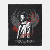 Bovennatuurlijke Castiel Graffiti Graphic Fleece Deken (Voorkant)
