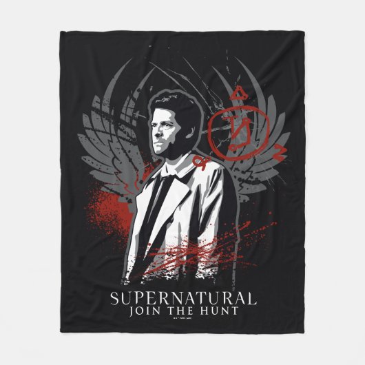 Bovennatuurlijke Castiel Graffiti Graphic Fleece Deken (Voorkant)
