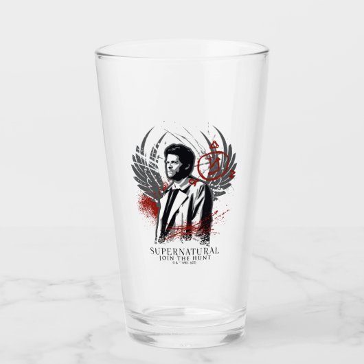 Bovennatuurlijke Castiel Graffiti Graphic Glas (Voorkant)