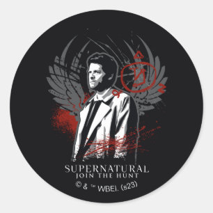 Bovennatuurlijke Castiel Graffiti Graphic Ronde Sticker