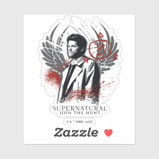 Bovennatuurlijke Castiel Graffiti Graphic Sticker (Vel)
